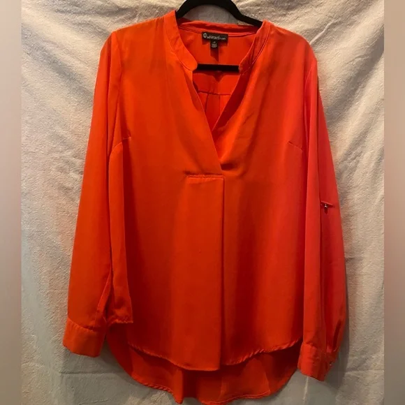 Signature Studio Bright Orange Blouse - Picture 1 of 3